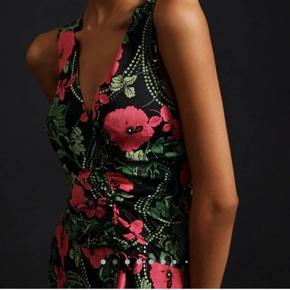 Anthropologie Maeve Ruched midi dress 👗 - Picture 5 of 6